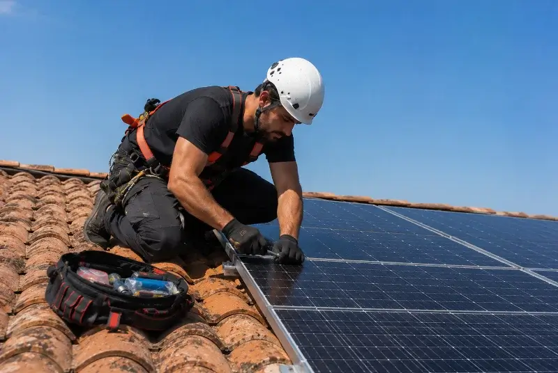 Maintenance et monitoring de panneaux solaires à Guiche